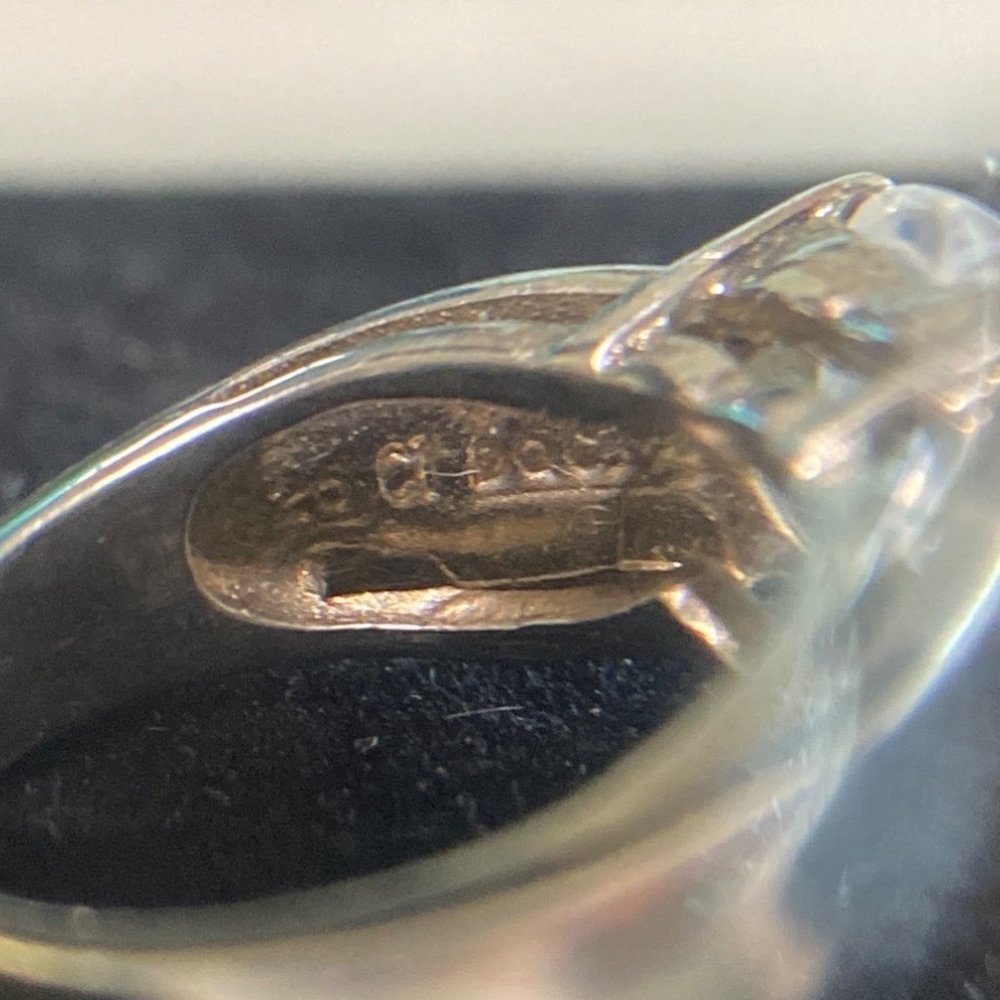 Ring Heart CZ Cubic Zirconia Size 4 Faceted Vintage Jewelry Sterling Silver Stam - Picture 9 of 16